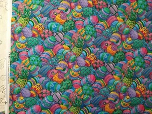 Vintage Packed Easter Eggs Cranston Cotton Fabric 15 3/4" x 44" - Picture 1 of 4