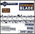 16" Saw Chain .325" .063" 62DL Compatible With Stihl MS170 MS180 MS181 MS190