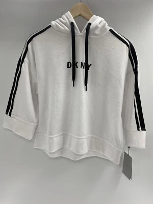 DKNY Women Logo Hoodie White Sz  Xs - Image 1 of 4