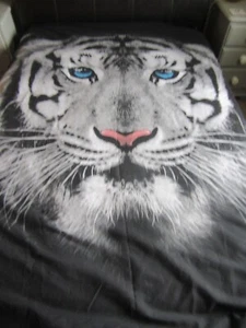 Tiger Cat Duvet Cover Animal Bedding Set King Size with 2 Pillowcases . - Picture 1 of 9