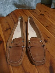 Tod's Womens Brown Suede Loafers Size 40 (9.5AUS) - Picture 1 of 10