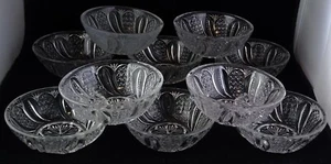 Ten McKee Doric Feather EAPG c.1890 Small Round Finger (?) Bowls - Picture 1 of 4