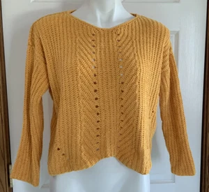 Art Class Girls Yellow Knitted Polyester Sweater Large - Picture 1 of 7