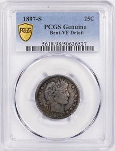 1897 S Barber Quarter 25c PCGS VF Details - Picture 1 of 4