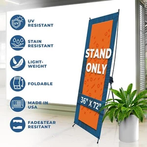 Adjustable Heavy Duty X Banner Stand - Portable Aluminum Holder with Travel Bag - Picture 1 of 44