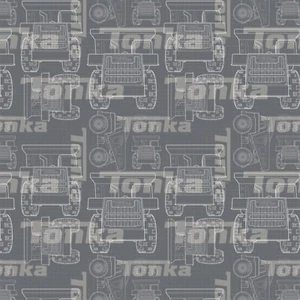 Grey Tonka Truck Blueprint Build Construction Fabric by the 1/2 Yard #95060105 - Picture 1 of 3