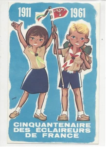 Carte Postale - Scouts - Cinquantenaire des Eclaireurs de France - 1911-1961 - Picture 1 of 2