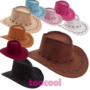Cappello bambino bambina bimbi COWBOY scamosciato carnevale festa party HUT9 - Foto 1 di 13