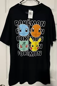 Nintendo Pokémon Men’s T Shirt Squirtle Charmander Pikachu Bulbasaur. Size XL - Picture 1 of 4