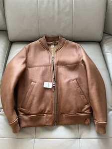 NWT COACH REVERSIBLE SHEARLING BOMBER Walnut Size M 175/100A - Picture 1 of 8