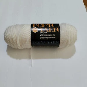 Pop'N Yarn Acrylgarn 4-fädig Kammgarn 101 weiß 4 Unzen Knäuel - Bild 1 von 8