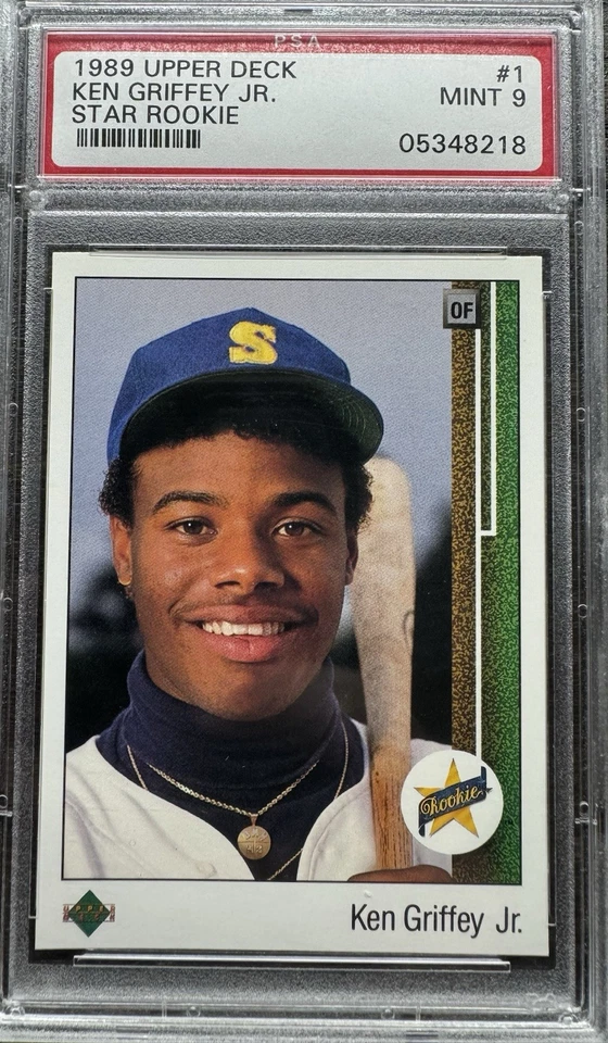 1989 Upper Deck - Ken Griffey Jr #1 (RC) PSA 9 Mint - Image 1 of 2
