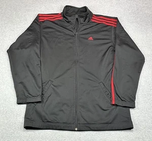 Chaqueta de Pista Adidas Para Hombre Rayas Rojas Medianas De Colección Y2K Cremallera Completa Pesada Atletismo - Imagen 1 de 8