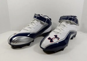 2011 Auburn Tigers UA Team Fierce 3 MC weiß/marine Fußballschuhe Größe 14 - Bild 1 von 6