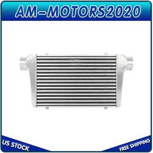 Universal 25"x12"x3" FMIC Aluminum Turbo Intercooler 3 inch Inlet & Outlet NEW - Bild 1 von 7