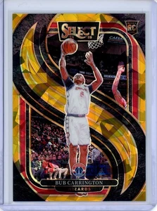 2024-25 Select Gold Cracked Ice #197 Bub Carrington 10/10 ROOKIE RC - Imagen 1 de 2