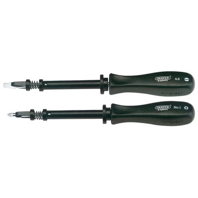 Draper 2pc Screw Holding Mechanic's Screwdriver Set – Slotted Phillips Grip Tool - Image 1 of 3