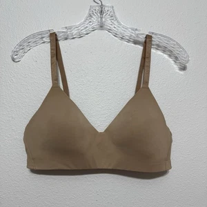 Thirdlove Light Sand Nude Padded Wireless Triangle Bra Womens Size M Third Love - Picture 1 of 4