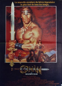 "CONAN LE DESTRUCTEUR" Affiche originale 1984 (Arnold SCHWARZENEGGER) 40x60cm - Foto 1 di 1