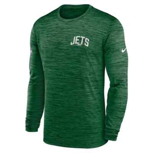 New York Jets Shirt Nike Dri-Fit Wicking Long Sleeve Green Men's Small New - Picture 1 of 2
