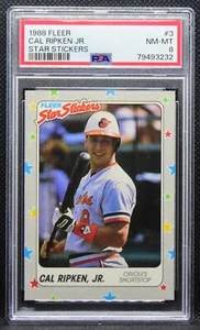 1988 Fleer Star Sticker #3 Cal Ripken, Jr. Baseball Sammlerstück PSA 8 - Bild 1 von 2