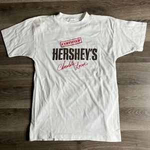 Vintage Hersheys Chocolate Lover T-Shirt passt XS/SM zertifiziert Einzelnaht 1990er - Bild 1 von 10