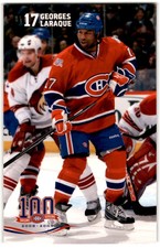2008-09 Montreal Canadiens Postcard Centennial Georges Laraque #NNO