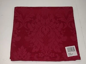 (6) Lintex 100% Polyester Napkins ~ Jacquard Burgos Burgundy ~ 20" x 20" NEW - Picture 1 of 2