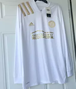 Adidas Mens Atlanta United FC (American Family Ins) White/Gold Aeroready Sweater - Picture 1 of 16