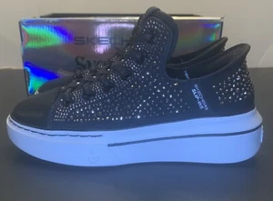 RAR - SKECHERS Snoop One - OG schwarze Strass-Slipper Sneaker Damengröße 6 - Bild 1 von 8