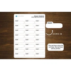 Exam Stickers, Exam Test Reminders for Planners, Journals, and Notebooks - Picture 1 of 1