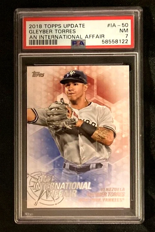 2018 Topps Update An International Affair Gleyber Torres IA-50 PSA NM 7 CF 42723 - Image 1 of 2