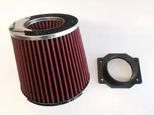RED Intake Filter + MAF Sensor Adapter For 96-2000 Nissan Pathfinder 3.3L V6 - Picture 1 of 1