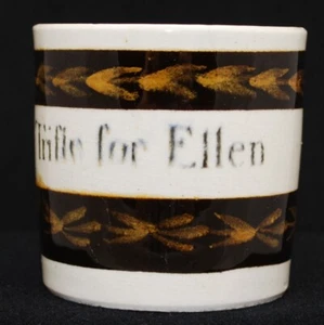 CHILD'S CREAMWARE MUG-BRITISH C.1800-TRIFLE FOR ELLEN - Picture 1 of 1