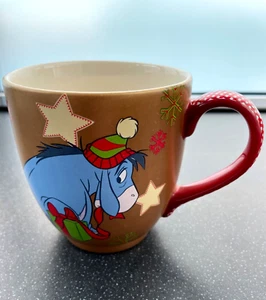 Disney Store Winnie The Pooh Eeyore Festive Christmas Mug Cup Tea Coffee - Picture 1 of 8