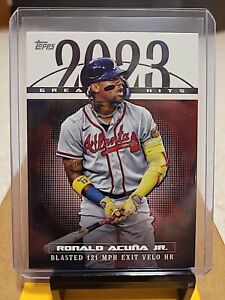 2024 Topps  Series 1 Ronald Acuna Jr. 2023 Greatest Hits Braves Card