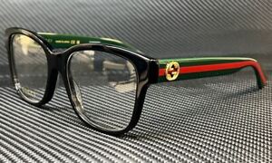 GUCCI GG0038ON 011 Black Green / Red Women's 54 mm Eyeglasses