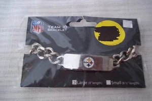 Bracciale TEAM ID NFL Steelers 9” metallo pesante uomo/donna - NUOVO - Foto 1 di 1