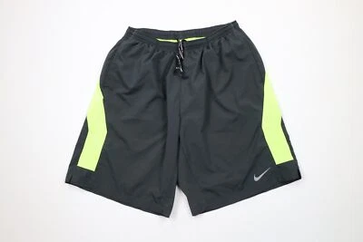 Vintage Nike Mens Large Travis Scott Mini Swoosh Above Knee Running Shorts Gray - Image 1 of 4