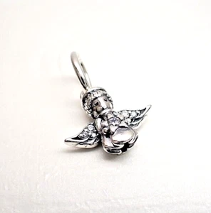 Authentic Pandora #793598C01 Sparkling Angel Dangle Charm with Clear CZ - Picture 1 of 4