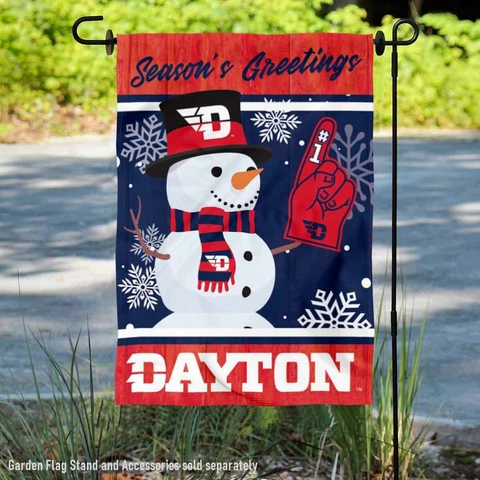 Dayton Flyers Holiday Winter Snow Garden Flag and Yard Banner Cover
