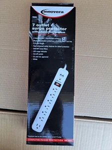 Innovera 7 Outlet Surge Protector with Phone/Modem/Fax 6ft cord 71654 - Picture 1 of 7