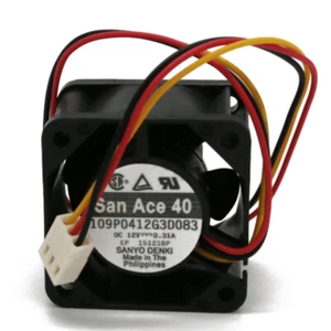 do SANYO 109P0412G3D083 DC 12v 0,31A 4028 4CM 40mm wentylator chłodzący 3pin kabel - Zdjęcie 1 z 2