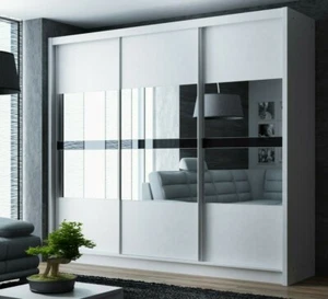 Schiebeschrank BATUMI 250 Kleiderschrank Schiebetürenschrank 2 Farben Spiegel ! - Bild 1 von 5
