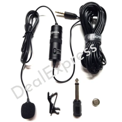 BOYA BY-M1 Lavalier Microphone for Smart Phone DSLR PC Cameras Original & NEW - Image 1 of 4