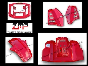 NEW MAIER HONDA ATC250R 85 FIGHTING RED FRONT AND REAR FENDER COMPLETE SET 1985 - Picture 1 of 1