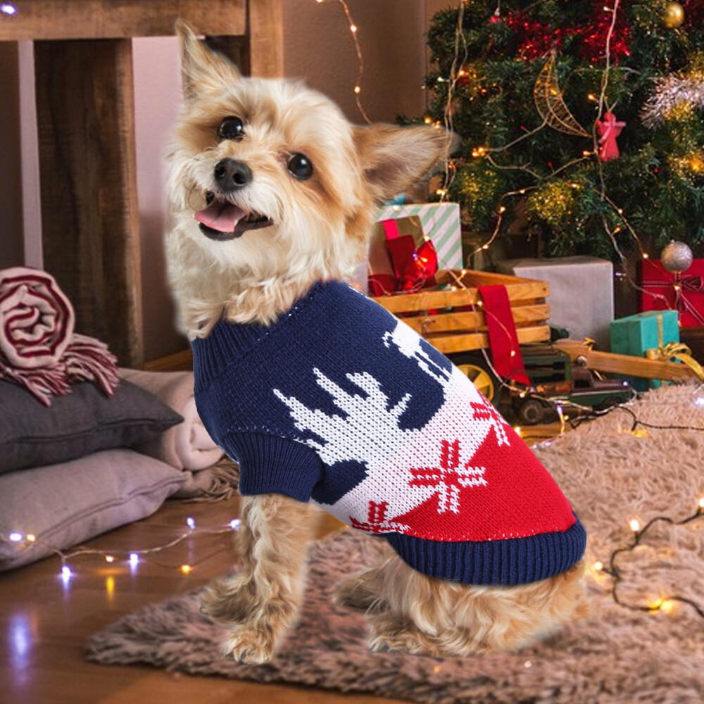 Dog Christmas Sweater Xmas Pet Cat 