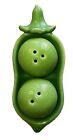 Adorable Clean Unused Two Peas In A Pod Peapod Salt & Pepper Shakers W Holder
