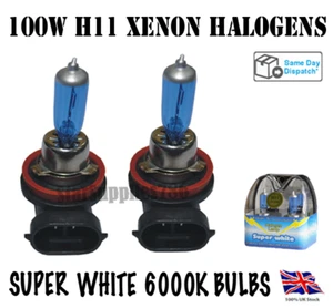 2x H11 100W XENON WHITE FOGLIGHT H8 BULBS 6000K FIAT FORD AUDI GOLF MERCEDES - Picture 1 of 3