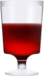 50 Weingläser 180ml Plastik Kelch Wiederverwendbar Hochzeiten Partys Cocktails - Bild 1 von 6